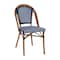 Flash Furniture Bordeaux French Bistro 31.5in. Tbl, Nvy and Wht PE Rattan, Glss Top w/2 Stck Chairs - Natural Frme SDA-AD641012-80-2001-NVYWH-NAT-GG - alternate 8